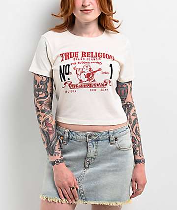True Religion Crystal Wing Black Tube Top