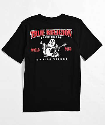 True Religion Crystal Arch Logo White T-Shirt | Zumiez