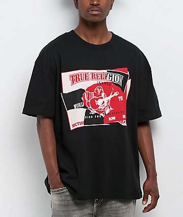 True Religion Racer Black Crop T-Shirt