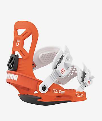 Union Strata Orange Snowboard Bindings 2023 | Zumiez