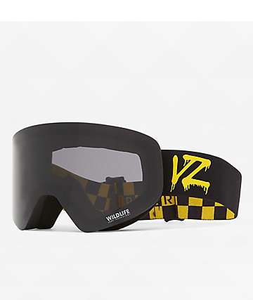 VONZIPPER Mach Black Out Wildlife Satin Snowboard Goggles 2023
