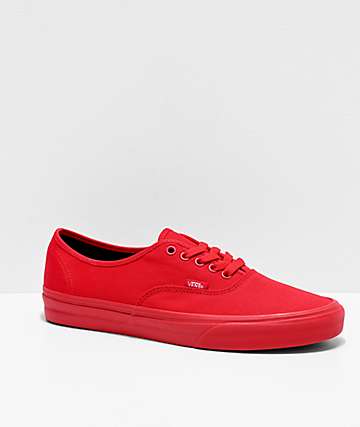 zapatos vans color rojo