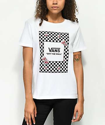 vans t shirt with roses