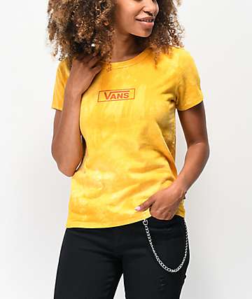 yellow vans t shirt womens