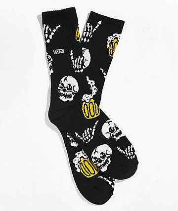 Vans Black & White Checkered Crew Socks, Zumiez