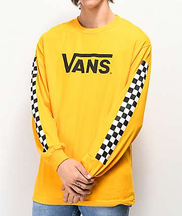 yellow and black vans shirt