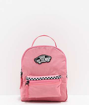 vans checkerboard pink backpack