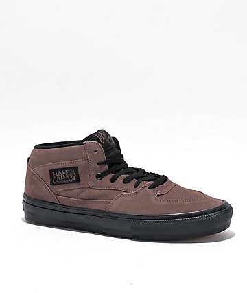 Vans Half Cab Taupe & Black Skate Shoes - 