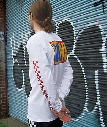 Vans OTW Rally Checkerboard camiseta blanca de manga larga