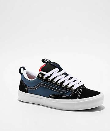 Vans Old Skool 36+ Black & Stv Navy Skate Shoes - 