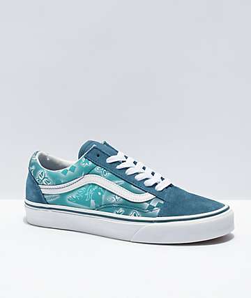 teal blue vans