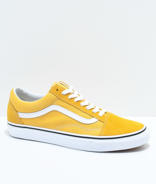 vans mustard old skool trainers