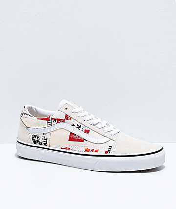 vans blancos de piel