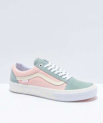 blue and grey or pink and white vans