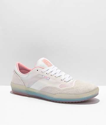 Vans Skate AVE Pro White & Powder Pink Skate Shoes