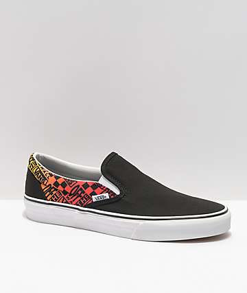 Vans negros sin agujetas Outlet