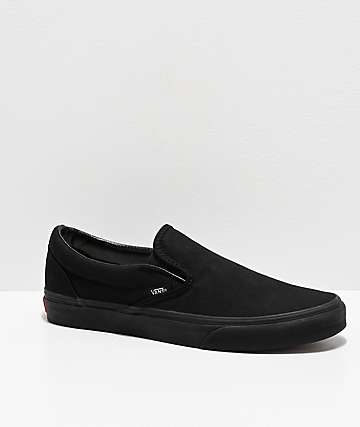 vans pure black shoes