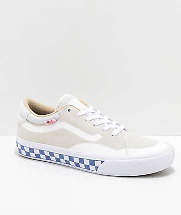 Vans TNT Advanced Prototype Marshmallow White & Checkerboard Skate Shoes
