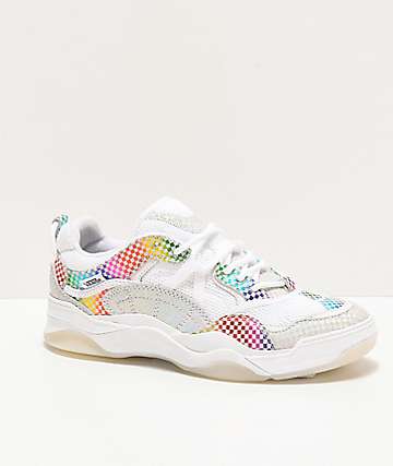 Vans Varix WC Glory Check zapatos de skate blancos y multicolor
