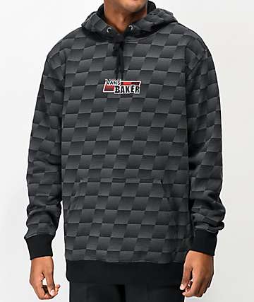 Vans x Baker Speed Check sudadera con capucha negra y gris