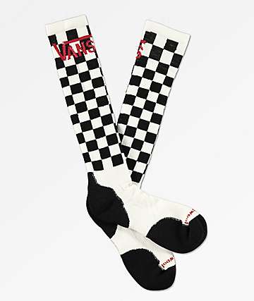 Vans x Smartwool Medium White & Black Checkered Snowboard Socks