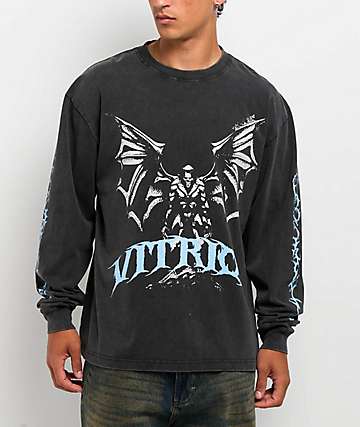 Vitriol Layered Edgy Black Wash T-Shirt