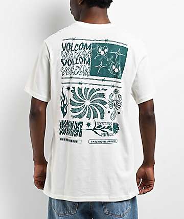 VOLCOM■Address Checker T-shirt■送料込 Volcom Cliffside White T-Shirt | Zumiez