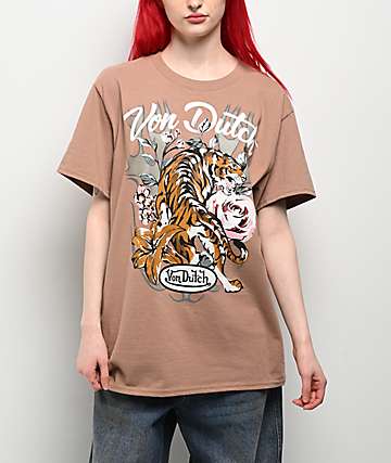 Von Dutch Camo 242 Orange Snapback Hat
