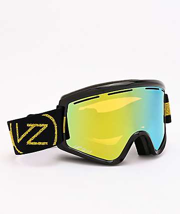VonZipper Halldor Cleaver Black Gloss & Wildlife Gold gafas de snowboard cromadas