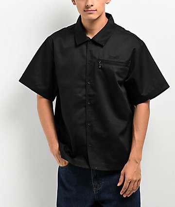 新品未使用》WELCOME BAPHOLIT ZIP WORK SHIRT Welcome Bapholit Black Short Sleeve Work Shirt | Zumiez