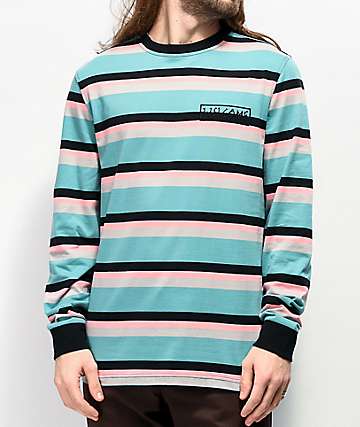 mens striped long sleeve t shirt