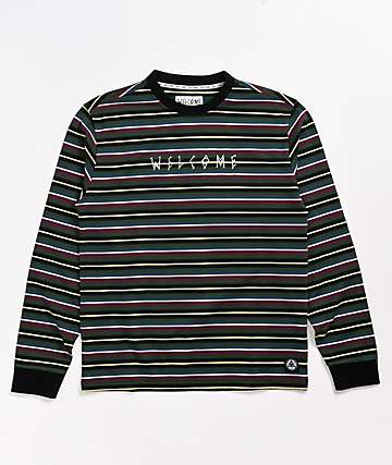 striped long sleeve sweatshirt