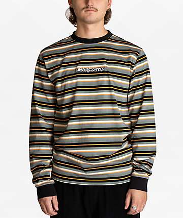 【WHO.A.U】Steve Stripe Long Sleeve T-shirt Steve Stripe Long Sleeve T-shirt - 후아유닷컴