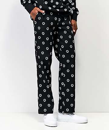 Welcome Tali-Dot Allover pantalones negros de cintura elástica.