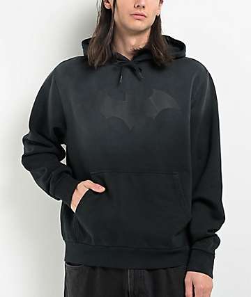 Welcome x Batman Batlogo Black Wash Hoodie - 