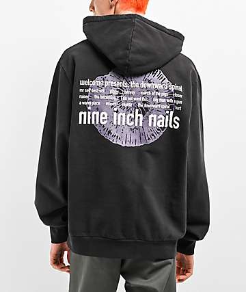 Welcome Chasm Embroidered Enzyme-Washed Dark Sapphire Hoodie Welcome Chasm Embroidered Enzyme-Washed Dark Sapphire Hoodie