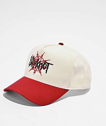 Welcome x Slipknot Nonagram White & Red Snapback Hat - 