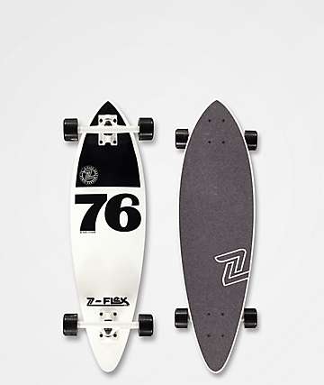 Z-Flex White & Black Mini 32" Pintail Cruiser Complete