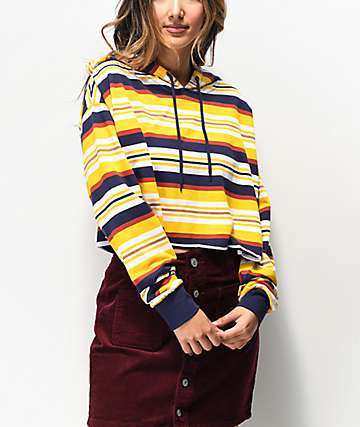 Zine Tariana sudadera con capucha amarilla de rayas