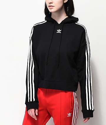adidas Damen 3s Crop Sweater Sweatshirt adidas Damen 3s Crop Sweater Sweatshirt
