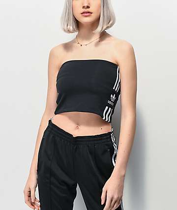 adidas crop top and shorts set