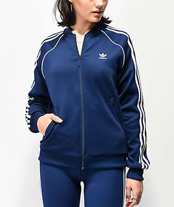 adidas Collegiate chaqueta de chándal azul oscuro de 3 rayas