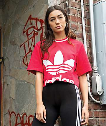 {keywor d} adidas pastel rose crop top