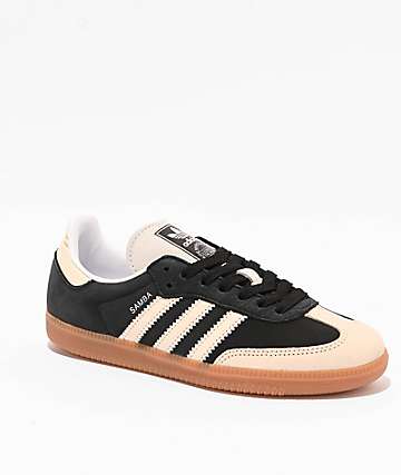 adidas Samba ADV Black, White & Gum Skate Shoes | Zumiez
