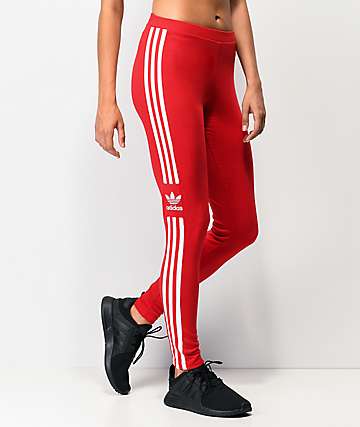 red adidas leggings outfit