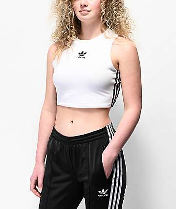 adidas white tank top