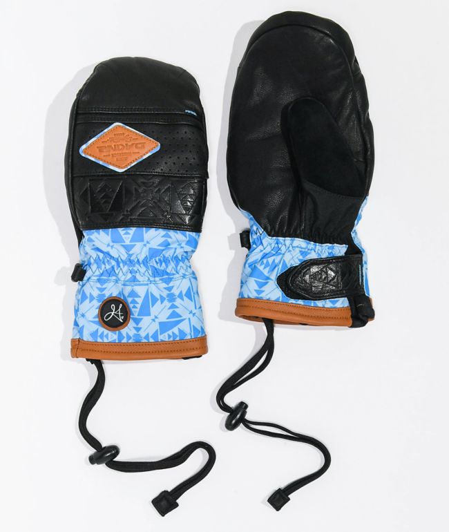  Dakine Team Fleetwood mitones de snowboard negros y azules para mujer