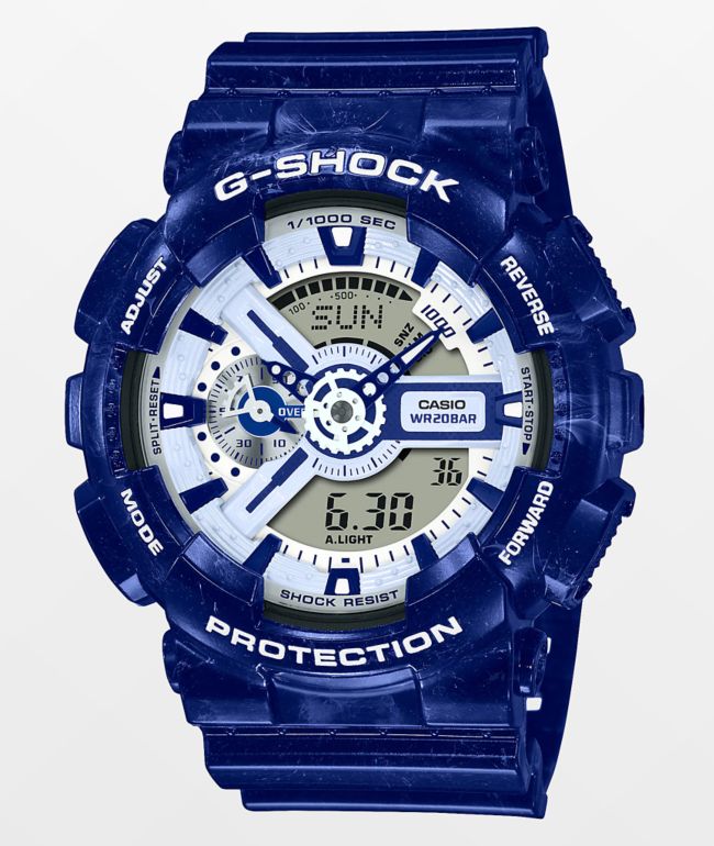  G-Shock GA110BWP-2A Reloj azul y blanco