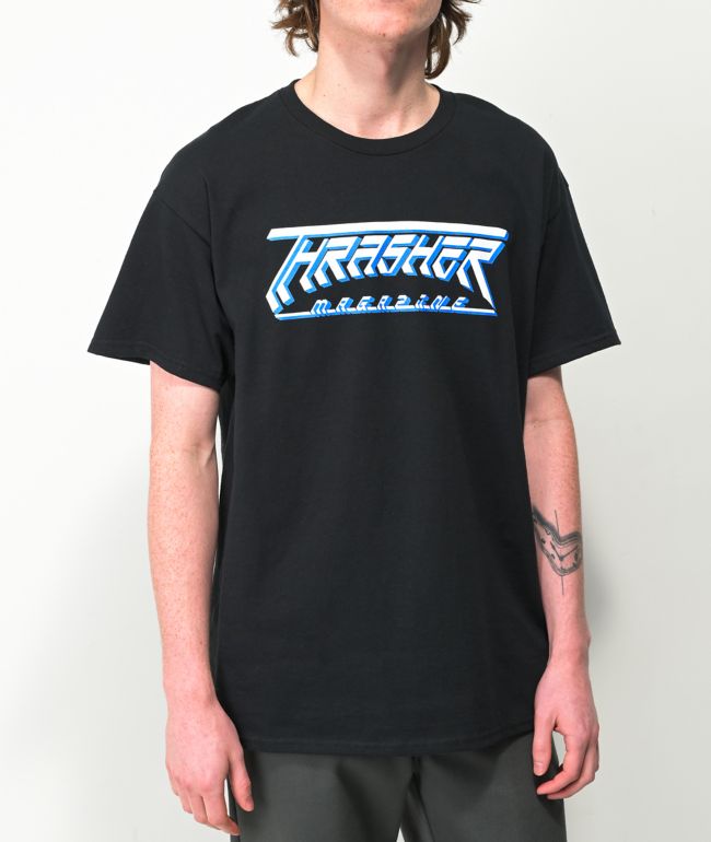  Thrasher Future Logo Black T-Shirt