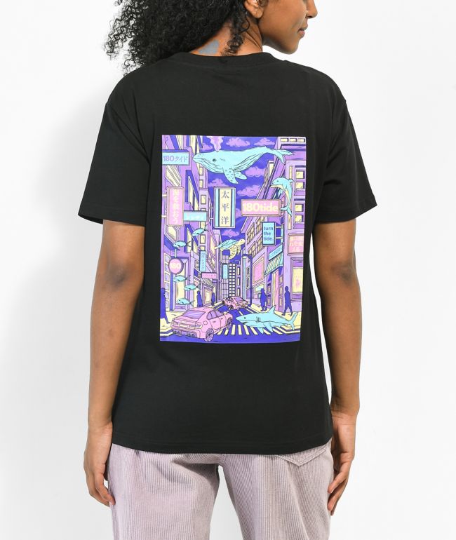 180TIDE Ocean City Black T-Shirt